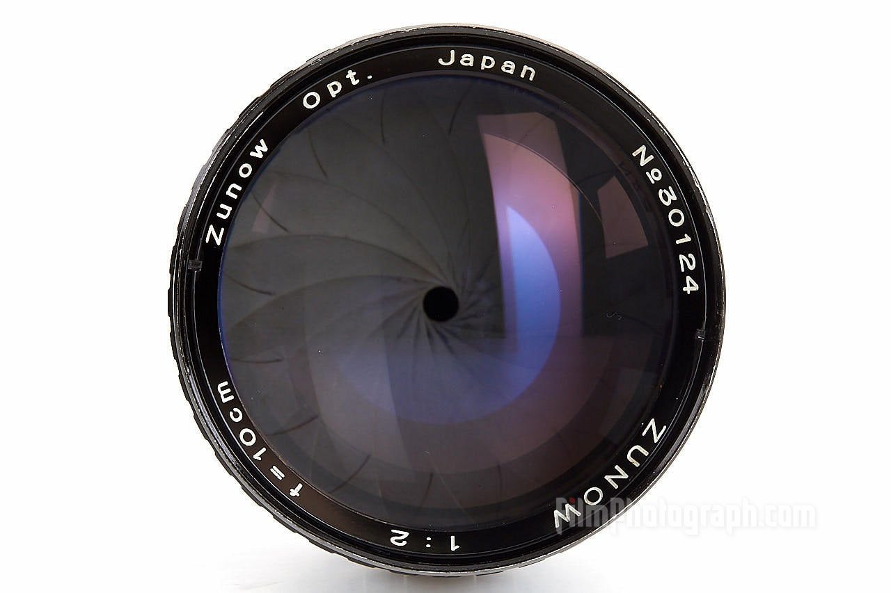 Zunow 2/10cm M39 LTM lens, 1959 front