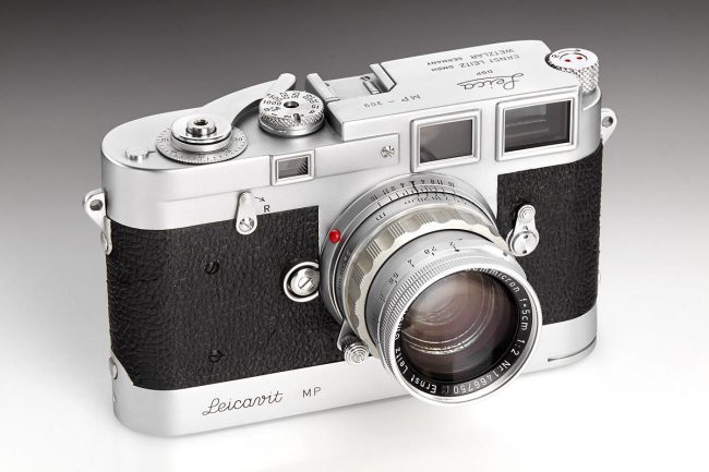 Leica MP chrome camera with Leicavit, 1958