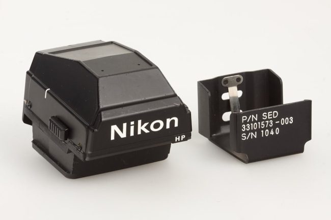 Nikon F3 SLR space camera HP “NASA” flat finder, 1985