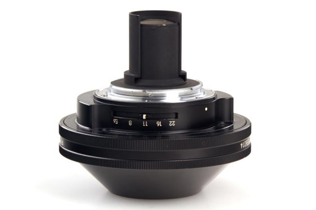Nikon Fisheye-Nikkor lens 5.6/6mm 220°, 1970