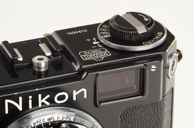 Nikon S2-E Black Paint rangefinder camera, 1957