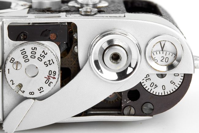 Leica M3 Prototype Cutaway shutter crank 1955