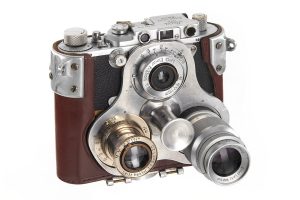 Leica IIIa camera + Lens Turret f. Leica Prototype, 1940