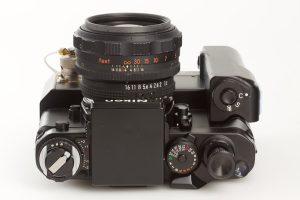 Nikon F3 SLR space camera HP “NASA” flat finder, 1985