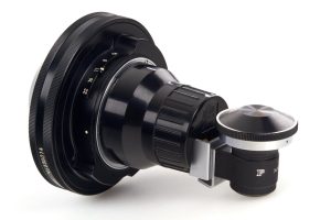 Nikon Fisheye-Nikkor lens 5.6/6mm 220°, 1970