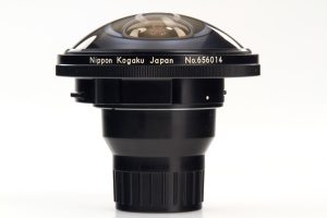 Nikon Fisheye-Nikkor lens 5.6/6mm 220°, 1970
