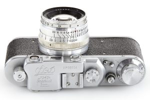 KMZ “Fed Zorki” rangefinder film camera, 1949 top