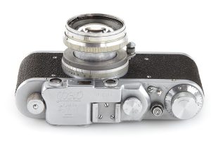 KMZ Fed Zorki rangefinder film camera, 1948 top