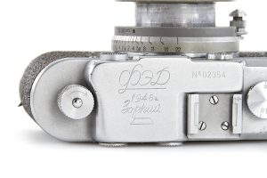 KMZ Fed Zorki rangefinder film camera, 1948 rewinder