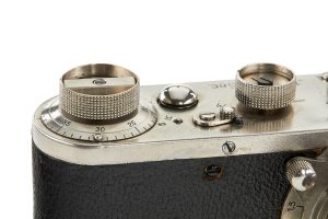 Leica 0-Series transitional prototype, 1921 winder and shutter speed dial