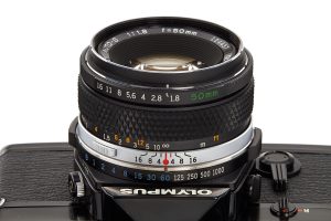 Olympus M1 black paint 1972 lens top