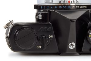 Olympus M1 black paint 1972 rewinder top