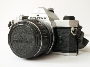 Pentax MX Chrome manual 35mm film SLR camera with cap