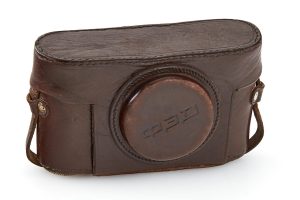 Fed Ic prototype rangeinder 35mm film camera leather case, 1938