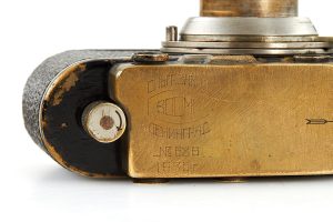 VOOMP II “Pioneer” rangefinder 35mm film camera nameplate SN 686, 1935