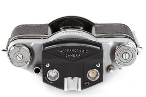Panon Panophic medium format film panoramic camera, 1963 top