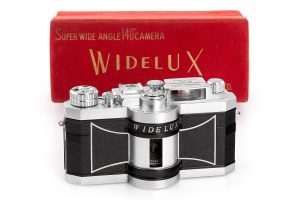 Widelux FVI 24mm x 59mm panoramic 35mm film camera 1964 with box