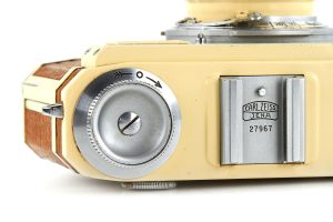 Carl Zeiss Jena Contax Jena Ivory 35mm film rangefinder camera 1947 rewind top