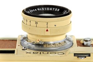 Carl Zeiss Jena Contax Jena Ivory 35mm film rangefinder camera 1947 lens top