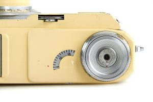 Carl Zeiss Jena Contax Jena Ivory 35mm film rangefinder camera 1947 dials top