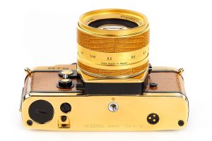 Contax RTS Gold 50th Anniversary 35mm SLR film camera 1982 bottom view