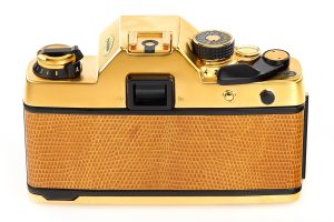 Contax RTS Gold 50th Anniversary 35mm SLR film camera 1982 back view