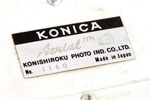 Konica Aerial Medium Format Camera Type G 1970 plate