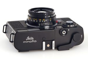 Leitz Minolta CL film rangefinder camera 1973 top view