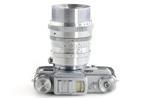 GOI Helios-40 1.5/8.5cm prototype rangefinder lens 1950 top view profile