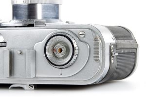 GOI Leningrad prototype 35mm film rangefinder camera 1948 winder top