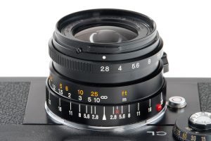 Leica CL “Snapshot” prototype 35mm film rangefinder camera 1970s lens top