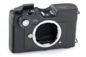 Leica CL “Snapshot” prototype 35mm film rangefinder camera 1970s front profile