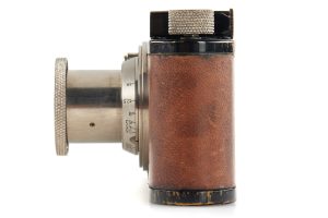 Leica I Mod. A “Calfskin” 35mm film rangefinder camera 1931 left side