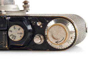 Leica II Mod. D 35mm film rangefinder camera “Swedish Army” 1934 winder top