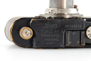 Leica II Mod. D 35mm film rangefinder camera “Swedish Army” 1934 top nameplate