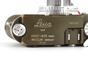 Leica M1 olive Bundeswehr Bundeseigentum military camera 1961 nameplate