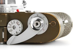 Leica M1 olive Bundeswehr Bundeseigentum military camera 1961 winder detail