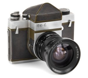 Kiev FK–6 Apollo–Soyuz Space Mission Medium Format Film SLR Camera front