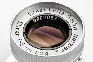 Leitz Elmar 2.8/5cm A36 prototype, 1955 front detail