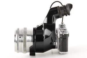 GOI Jupiter–6 2,8/180mm prototype, 1948 side view with prism