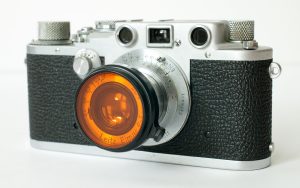 Leitz Wetzlar FSEOO orange lens filter Or. A36 on Elmar 3,5/50 Leica IIIc