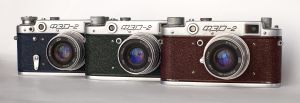 FED 2 colored set rangefinder film cameras