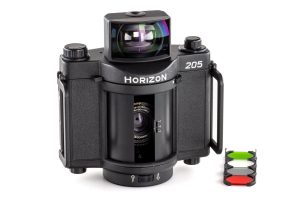 KMZ Horizon 205 Panoramic Film Camera prototype 1994 with filters