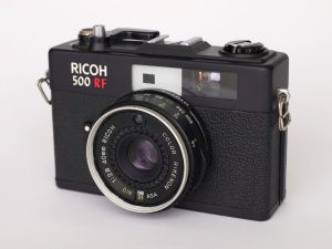 Ricoh 500 RF fixed-lens 35mm film rangefinder camera